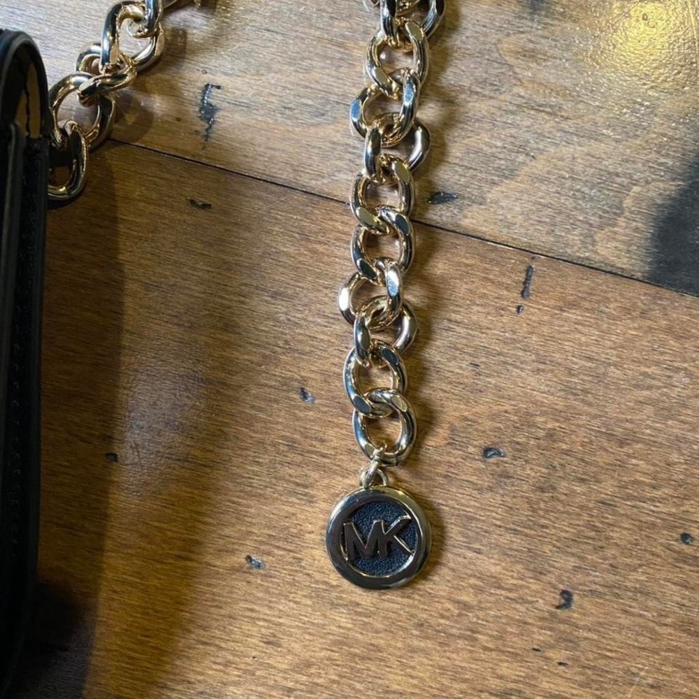 Michael Kors Black Belt Bag With Chain Strap - Picture 2 of 6